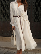 Vestido Camiseiro Midi com cinto