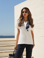 T-shirt com Lenço Aplicado
