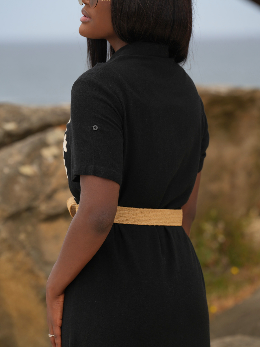 Vestido Camiseiro bordado
