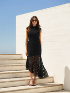 Conjunto Top e Saia em Renda