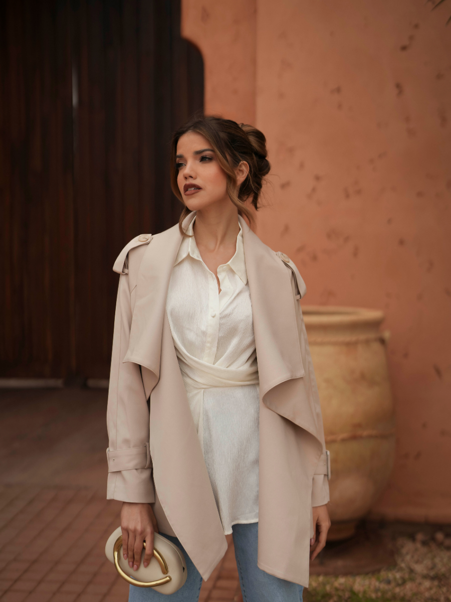 Casaco Trench com Lapela Larga | SPACCIO By Cristina