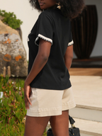 T-shirt Flor Crochet