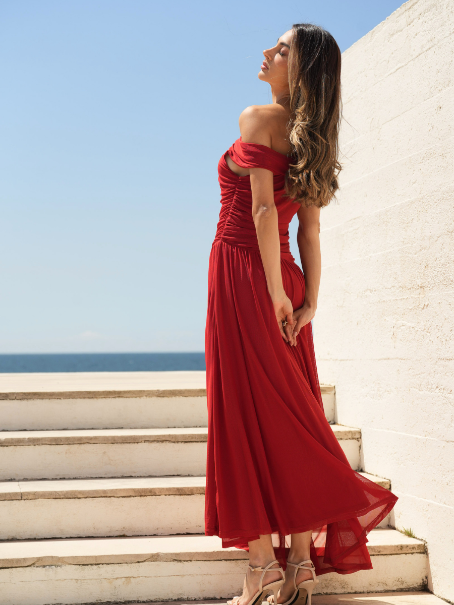 Vestido Scarlet Drapé