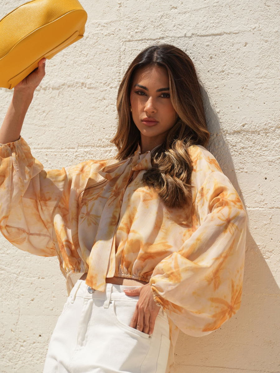 Blusa Cropped Estampada