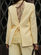 Blazer Oversized com Detalhe em Renda