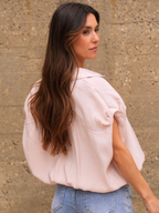 Camisa Ampla com Elástico na Cintura
