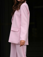 Blazer Oversized com Detalhe em Renda