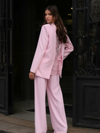Blazer Oversized com Detalhe em Renda