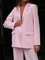 Blazer Oversized com Detalhe em Renda