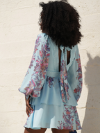 Vestido Curto Fluido Estampado