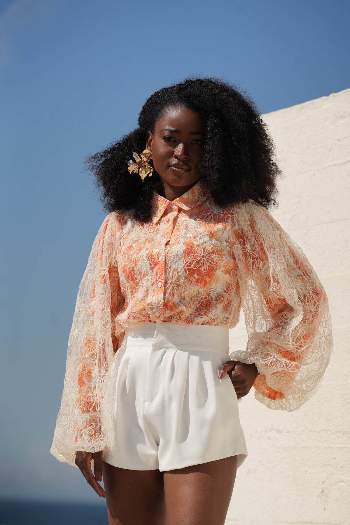 Blusa em Renda Floral
