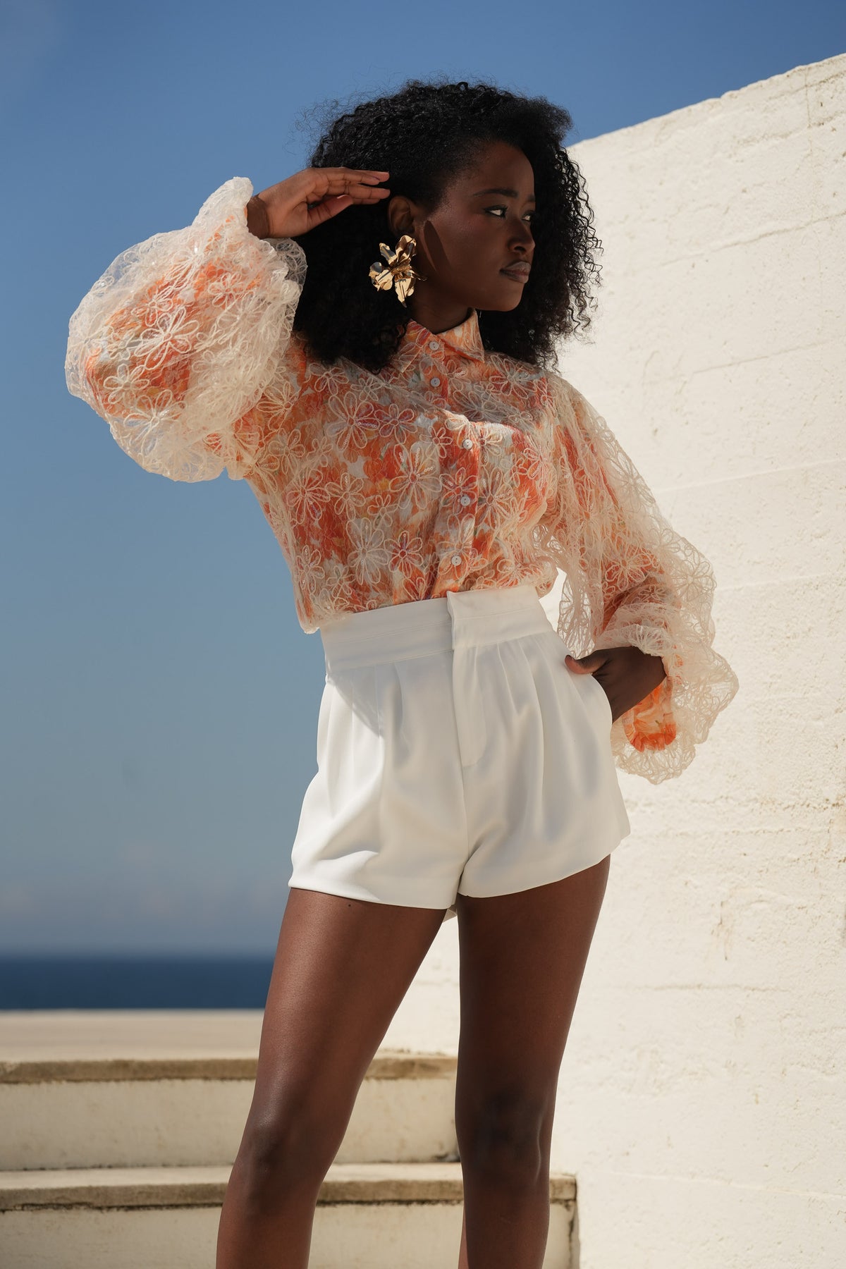 Blusa em Renda Floral