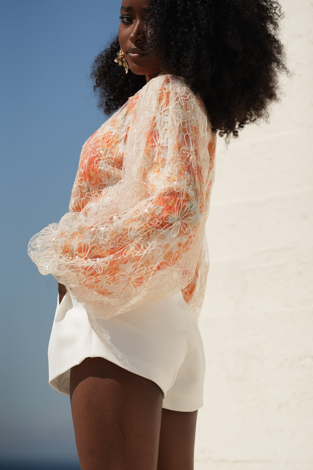 Blusa em Renda Floral